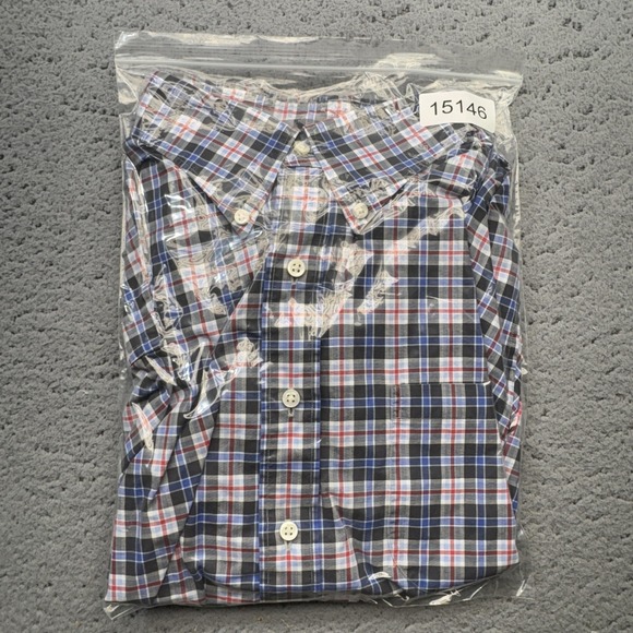 Sid Mashburn Shirt Mens Extra Large Blue Red Plaid Pocket Casual Academia Preppy - Picture 7 of 7